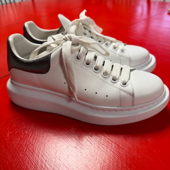 Alexander MCQUEEN White and Silver Sneakers - Picture 1 of 8
